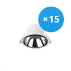 Voordeelpak 15x Noxion LED Downlight Apollo 9W 1100lm 60D - 840 Koel Wit | 145mm - Zaagmaat 120mm - Alu Reflector - UGR 
